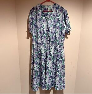 Anthony Richards Lavender and Mint Floral Midi Dress